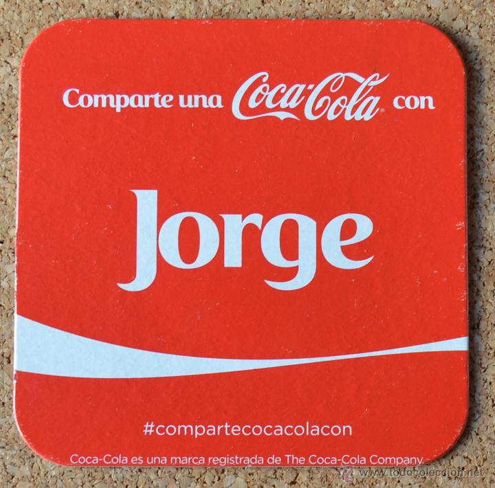 Collecting of Coca-Cola and Pepsi: COCA COLA - POSAVASOS DE CARTON CON NOMBRE - JORGE