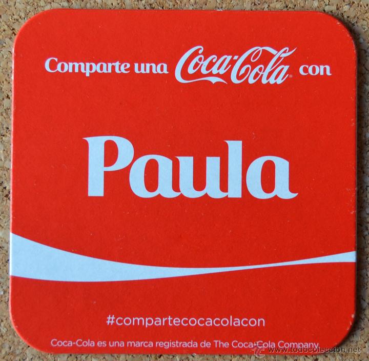 Collecting of Coca-Cola and Pepsi: COCA COLA - POSAVASOS DE CARTON CON NOMBRE - PAULA