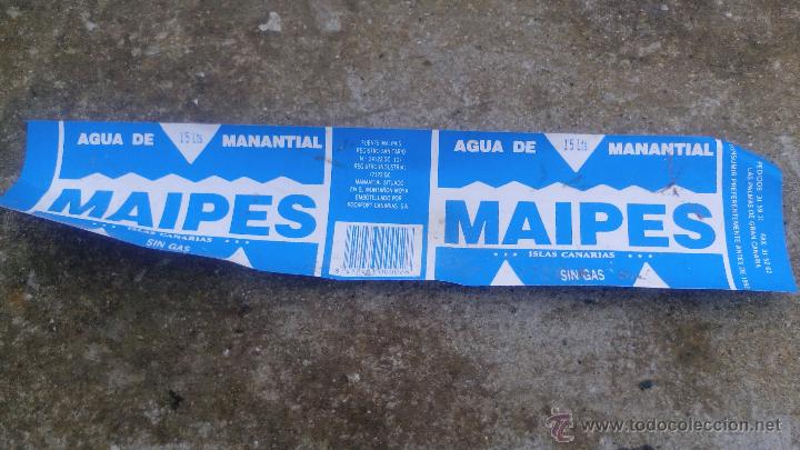 Collecting of Coca-Cola and Pepsi: ANTIGUA ETIQUETA MANANTIAL MAIPES 1,5 L. GRAN CANARIA.