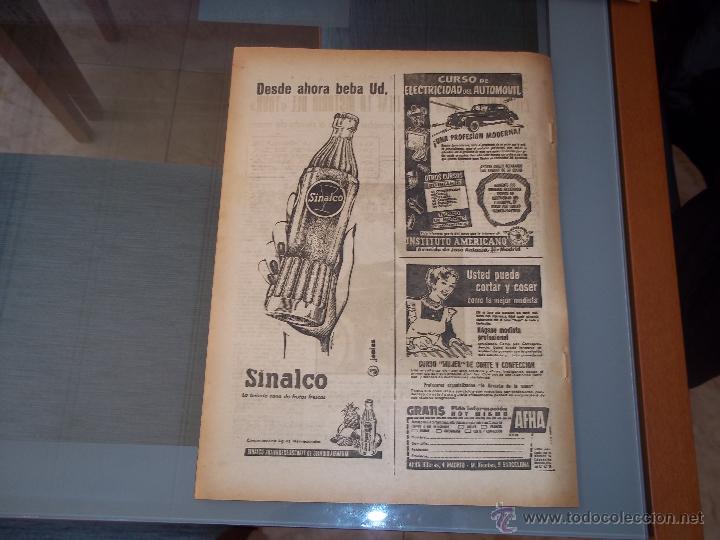Collecting of Coca-Cola and Pepsi: ANTIGUA HOJA DE PUBLICIDAD PARA ENMARCAR BOTELLA BEBIDAS FRUTA SINALCO 31,5 X 23 CM