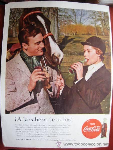 Collecting of Coca-Cola and Pepsi: ANUNCIO DE COCACOLA A&Ntilde;OS 50..ENVIO INCLUIDO.