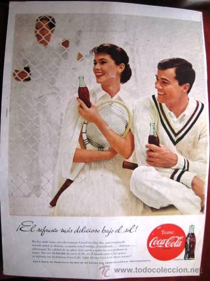 Collecting of Coca-Cola and Pepsi: ANUNCIO DE COCACOLA A&Ntilde;OS 50-60..ENVIO INCLUIDO.