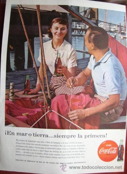 Collectionnisme de Coca-Cola et Pepsi: ANUNCIO DE COCACOLA A&Ntilde;OS 50-60..ENVIO INCLUIDO.