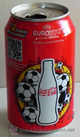 Collectionnisme de Coca-Cola et Pepsi: LATA DE COCA COLA - EDICI&Oacute;N ESPECIAL EUROCOPA A&Ntilde;O 2012 - F&Uacute;TBOL DEPORTE - COCACOLA - BEBIDA - BOTE
