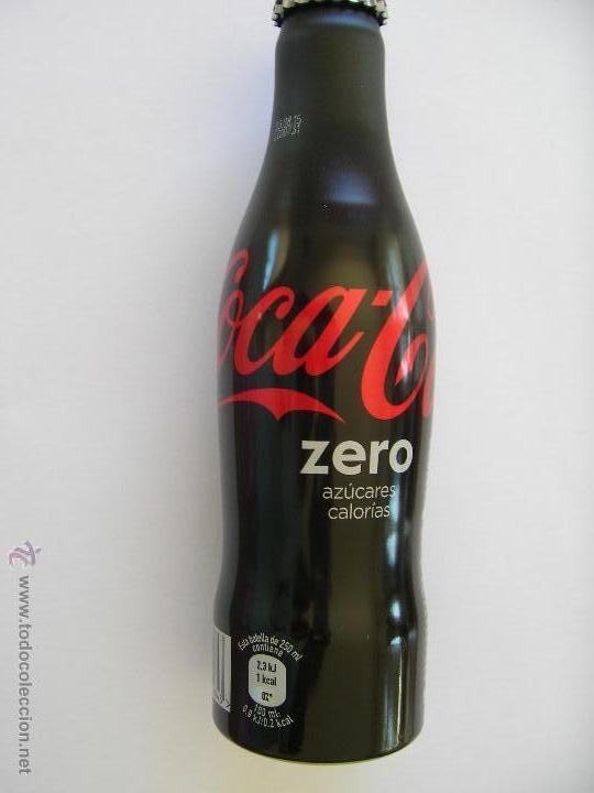Coleccionismo de Coca-Cola y Pepsi: 2 BOTELLAS ALUMINIO COCA COLA ZERO LLENAS - Foto 1