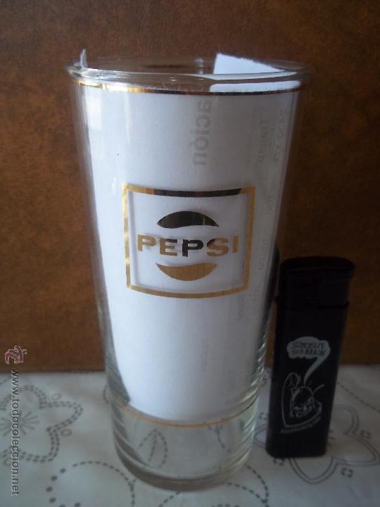 Collecting of Coca-Cola and Pepsi: ANTIGUO VASO PEPSI LETRAS Y FILOS DORADOS MODELO 1 IMPECABLE ESTADO