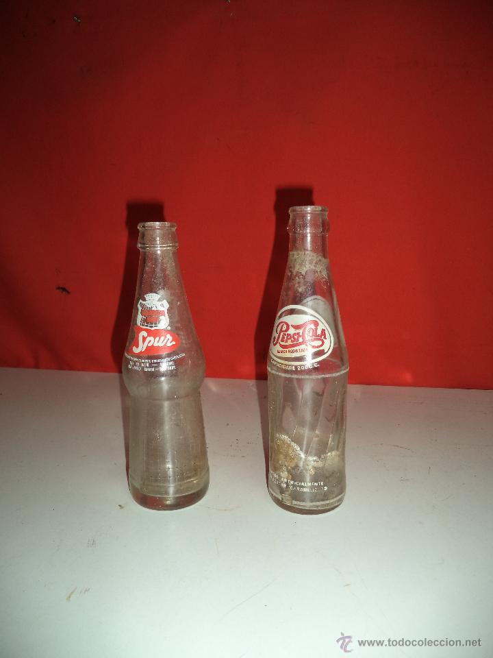 Coleccionismo de Coca-Cola y Pepsi: PAREJA DE BOTELLAS, PEPSI, Y Spur ORIGINARIAS DE PORTUGAL