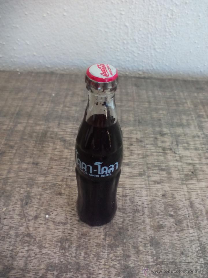 Sammeln von Coca-Cola und Pepsi: Mini botella de cristal de Coca-Cola, Coke. Cocacola bottle. 8 cm