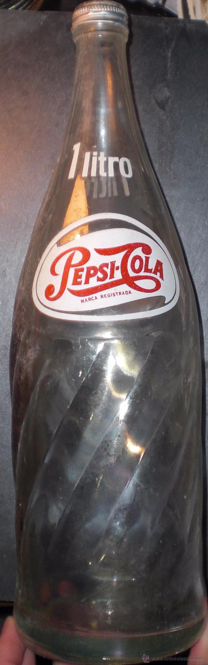 Coleccionismo de Coca-Cola y Pepsi: Botella litro pepsi cola - Foto 1