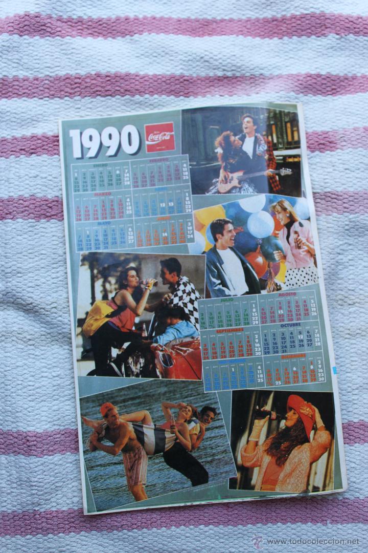 Coleccionismo de Coca-Cola y Pepsi: PEGATINA CALENDARIO A&Ntilde;O 1990 COCA COLA