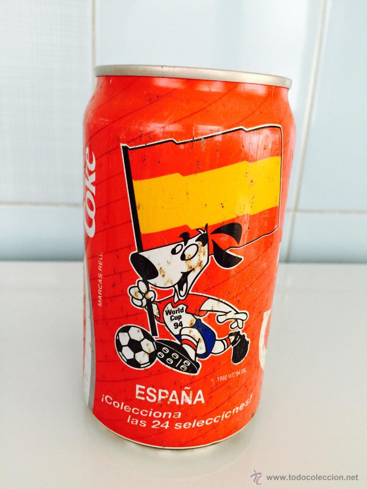 Collectionnisme de Coca-Cola et Pepsi: Lata de Coca Cola - Coke - Bandera de Espa&ntilde;a - Campeonato del mundo de F&uacute;tbol USA 94
