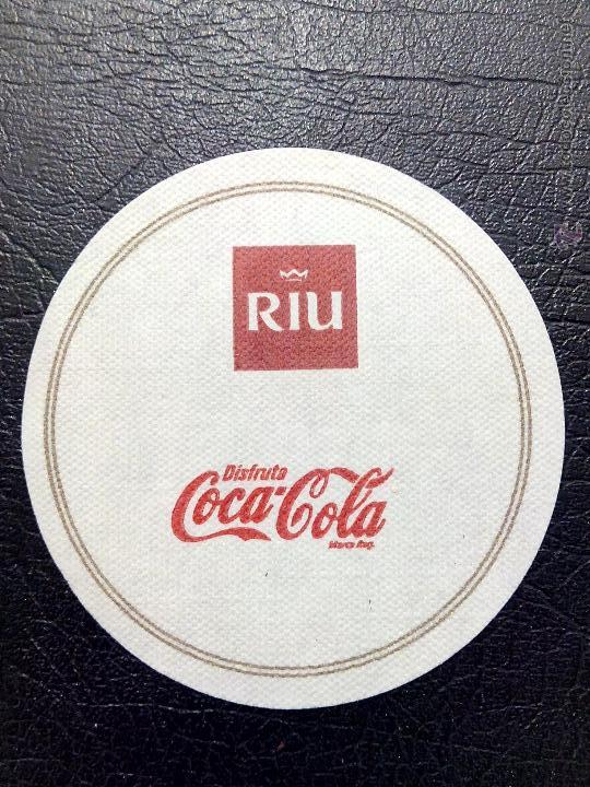 Colecionismo de Coca-Cola e Pepsi: POSAVASOS HOTEL RIU - COCACOLA - COCA COLA.