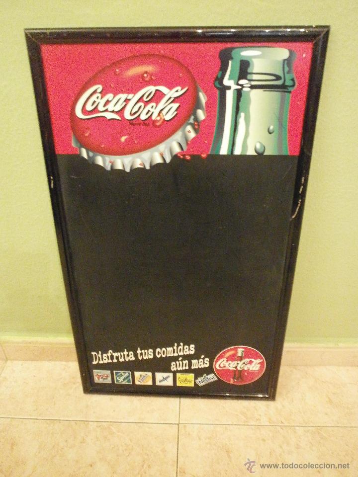 Colecionismo de Coca-Cola e Pepsi: PIZARRA COCA COLA DISFRUTA TUS COMIDAS AUN MAS 43,5 X  73 CM