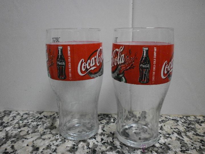 Coleccionismo de Coca-Cola y Pepsi: 2 VASOS COCA COLA  A&Ntilde;O 2001 - Foto 2