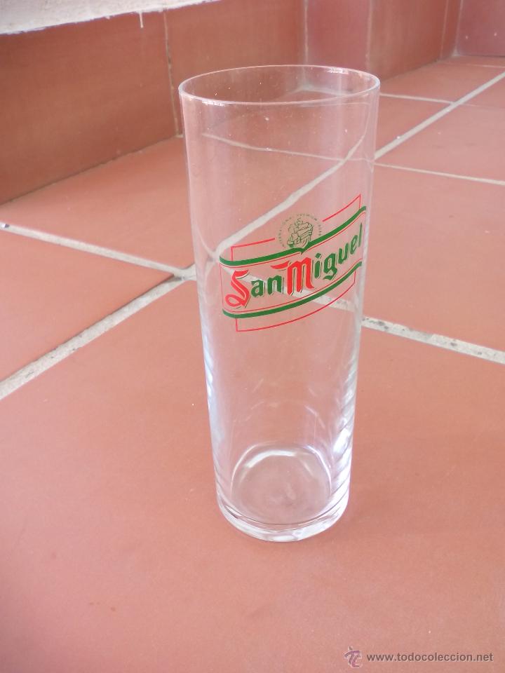 Collectionnisme de Coca-Cola et Pepsi: Lote de 6 vasos de tubo de cerveza San Miguel. 17 cm. vaso