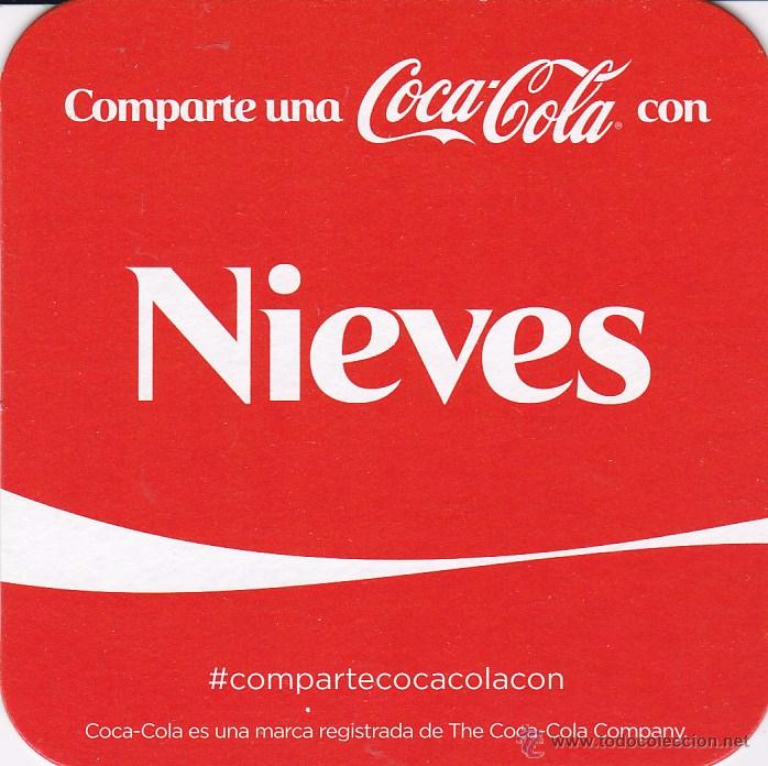 Colecionismo de Coca-Cola e Pepsi: POSAVASOS - COMPARTE UNA COCA COLA CON ... NIEVES