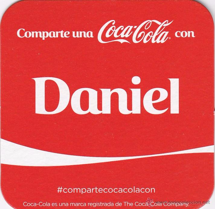 Coleccionismo de Coca-Cola y Pepsi: POSAVASOS - COMPARTE UNA COCA COLA CON ... DANIEL - Foto 1