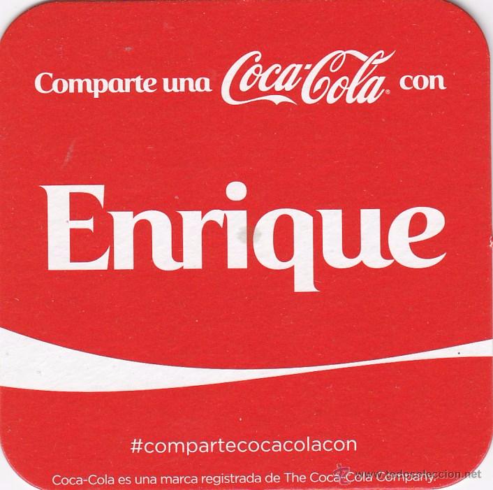 Collectionnisme de Coca-Cola et Pepsi: POSAVASOS - COMPARTE UNA COCA COLA CON ... ENRIQUE
