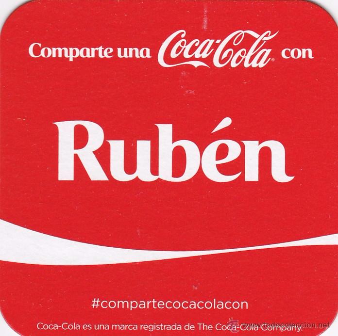 Coleccionismo de Coca-Cola y Pepsi: POSAVASOS - COMPARTE UNA COCA COLA CON ... RUBEN
