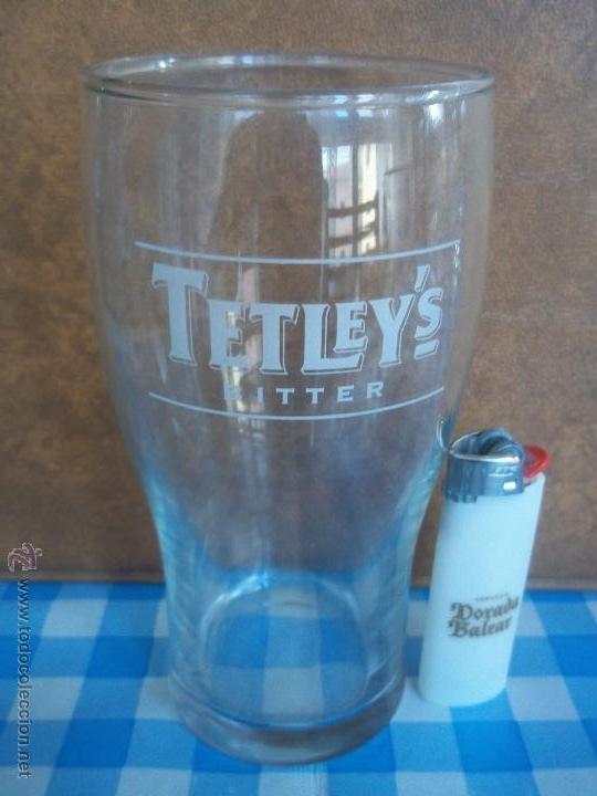Collectionnisme de Coca-Cola et Pepsi: GRAN VASO T&Eacute; TETLEY'S BITTER 0,5L IMPECABLE MIRAR MI OTRA CRISTALERIA