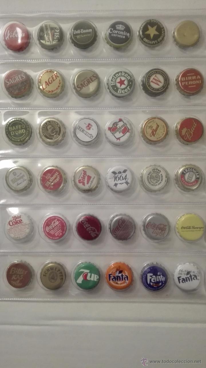 Colecionismo de Coca-Cola e Pepsi: CHAPAS CORONA COCA COLA - REFRESCOS - CERVEZAS 36 UNIDADES TODAS DISTINTAS