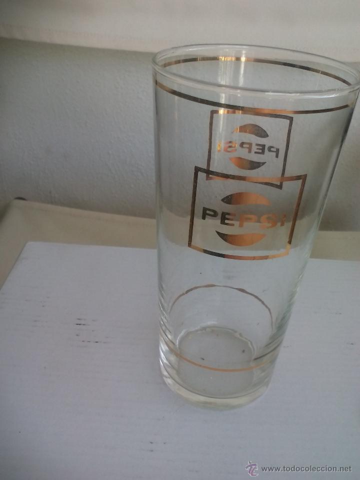 Coleccionismo de Coca-Cola y Pepsi: Vaso antiguo dorado. Pepsi, Pepsi Cola. Pepsicola glass gold