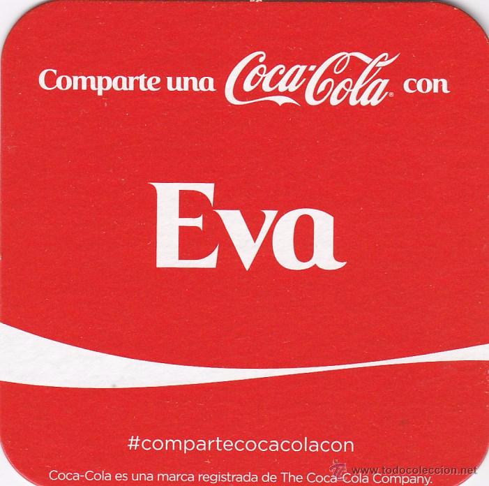 Coleccionismo de Coca-Cola y Pepsi: POSAVASOS - COMPARTE UNA COCA COLA CON ... EVA - Foto 1