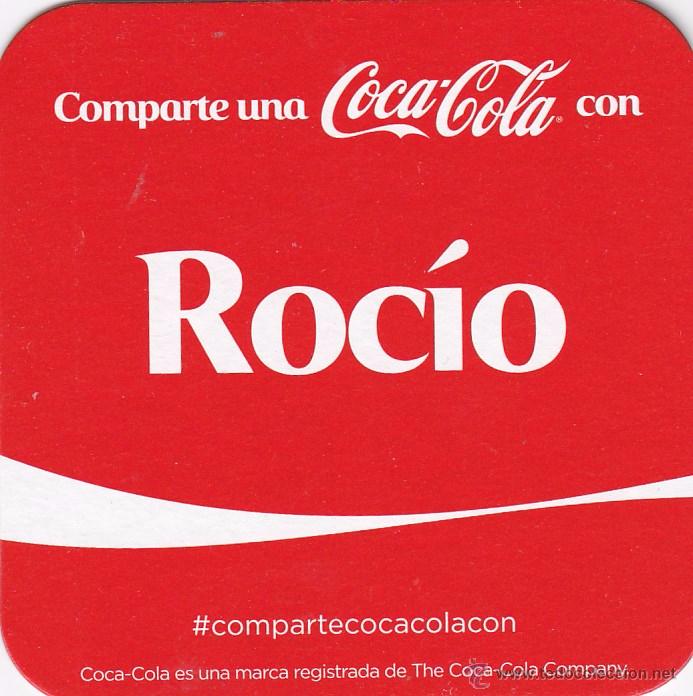 Coleccionismo de Coca-Cola y Pepsi: POSAVASOS - COMPARTE UNA COCA COLA CON ... ROCIO - Foto 1