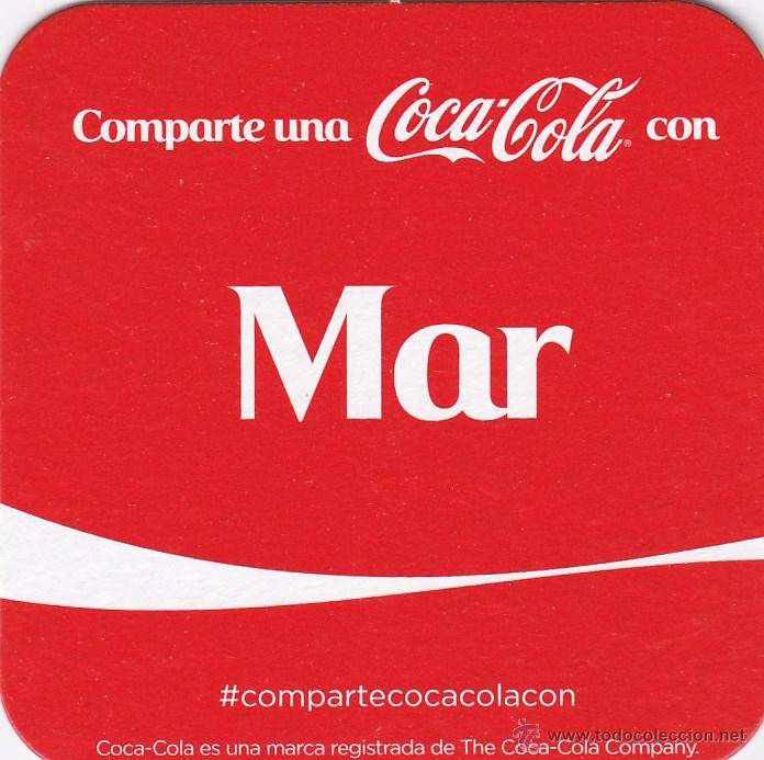 Coleccionismo de Coca-Cola y Pepsi: POSAVASOS - COMPARTE UNA COCA COLA CON ... MAR