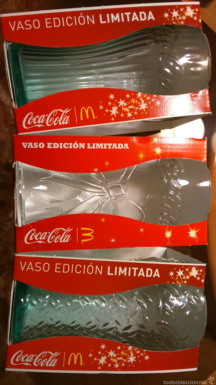 Coleccionismo de Coca-Cola y Pepsi: Lote de 3 vasos de Coca Cola - Foto 1