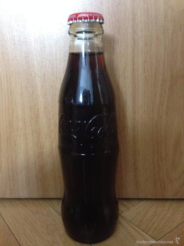 Coleccionismo de Coca-Cola y Pepsi: ANTIGUA BOTELLA COCA COLA DE CRISTAL SIN ABRIL CON CHAPA