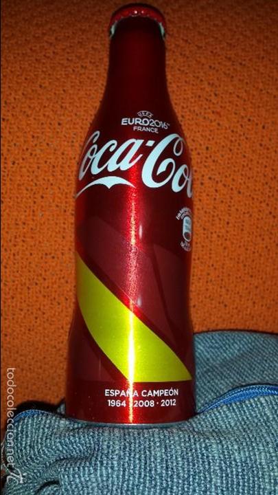 Collectionnisme de Coca-Cola et Pepsi: BOTELLA ALUMINIO COCA COLA EUROCOPA 2016 ESPA&Ntilde;A COCACOLA NUEVA SIN ABRIR