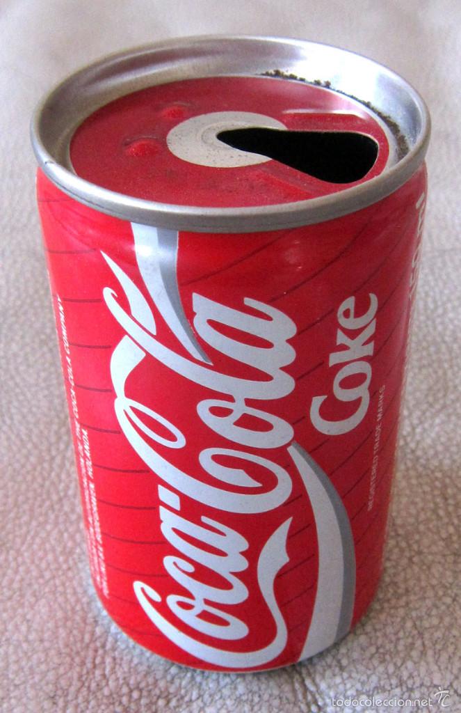 Collecting of Coca-Cola and Pepsi: LATA VACIA COCA COLA - COKE -  HOLANDA - 15 ML - 1980 APROX - 8,7 CM ALTURA - AVION