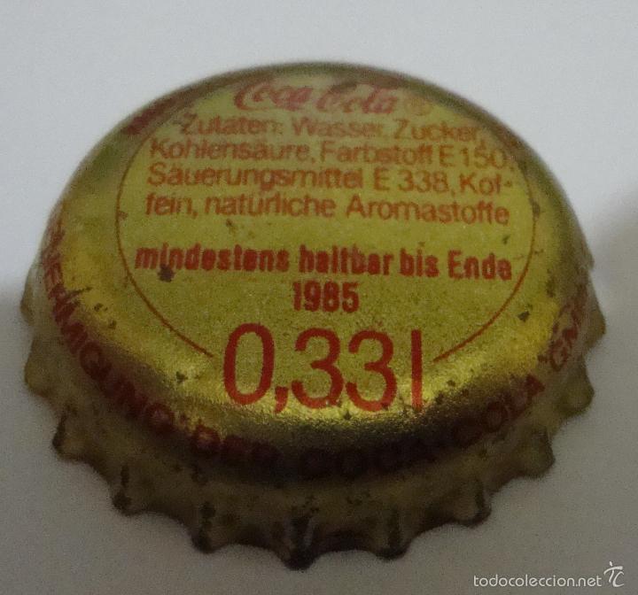 Coleccionismo de Coca-Cola y Pepsi: (TC-2) CHAPA TAPON CORONA COCA COLA ALEMANA CON CROMO DEPORTISTA JURGEN HINGSEN