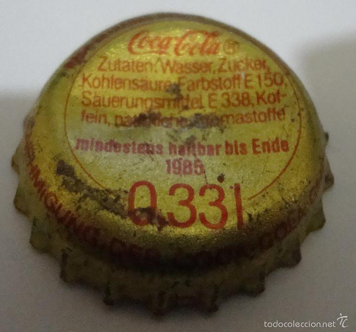 Sammeln von Coca-Cola und Pepsi: (TC-2) CHAPA TAPON CORONA COCA COLA ALEMANA CON CROMO DEPORTISTA UWE BEYER