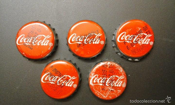 Colecionismo de Coca-Cola e Pepsi: .5 CHAPAS DE ** COCA COLA ** MARRUECOS A&Ntilde;O 2016