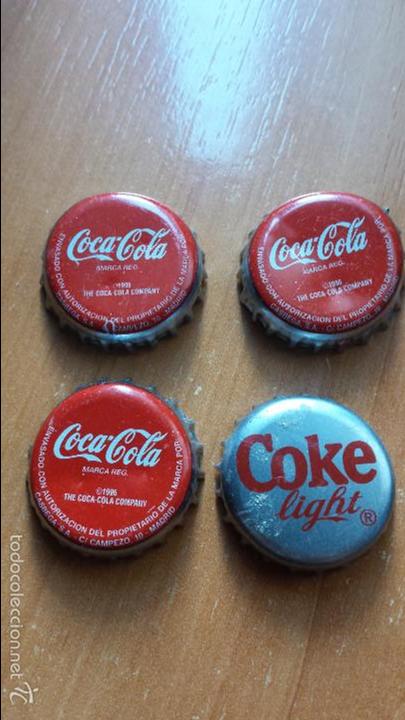 Colecionismo de Coca-Cola e Pepsi: LOTE 4 CHAPAS COCA COLA 1996