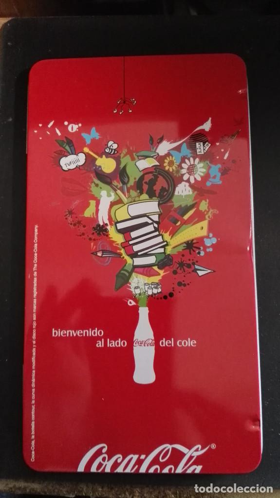Collectionnisme de Coca-Cola et Pepsi: ESTUCHE MET&Aacute;LICO CON 12 LAPICES DE COLORES DE COCA COLA - NUEVO