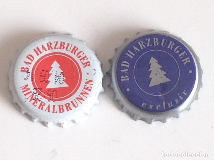 Colecionismo de Coca-Cola e Pepsi: Lote 2 Chapas Kronkorken Caps Tappi Agua Mineral Bad Harzburguer. Alemania