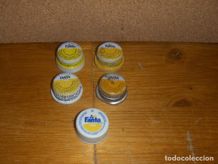 Coleccionismo de Coca-Cola y Pepsi: FANTA DE LIMON, 5 TAPONES DE ROSCA. - Foto 1