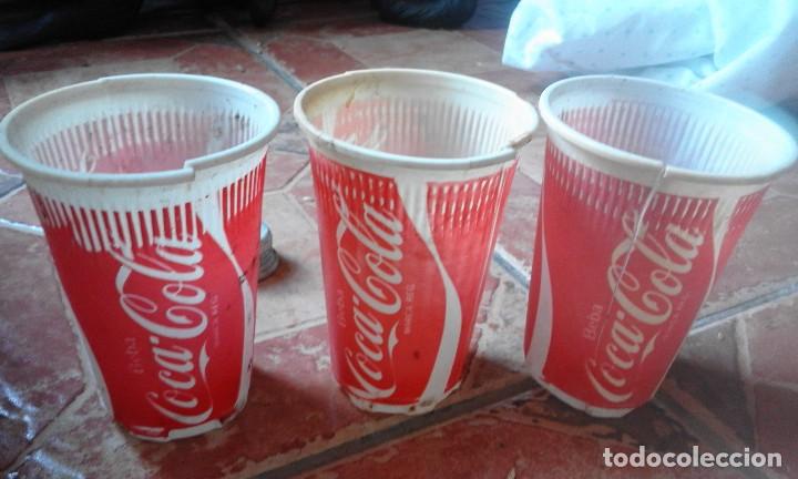 Collezionismo di Coca-Cola e Pepsi: Antiguos vasos de pl&aacute;stico gaseosa refresco Coca Cola (LEER DESCRIPCI&Oacute;N)