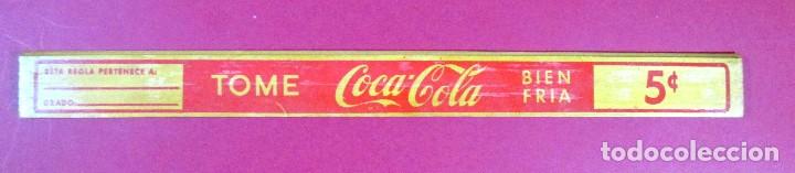 Collectionnisme de Coca-Cola et Pepsi: COCA-COLA REGLA DE PUBLICIDAD DE MADERA , ANTIGUA , COCACOLA