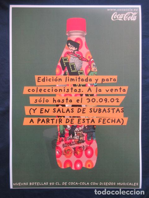 Collectionnisme de Coca-Cola et Pepsi: CARTEL - REPRODUCCION ANTIGUA PUBLICIDAD COCA COLA - TAMA&Ntilde;O 45 x 32 CM - DETALLE EN INTERIOR