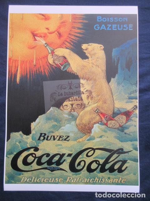 Coleccionismo de Coca-Cola y Pepsi: CARTEL - REPRODUCCION ANTIGUA PUBLICIDAD COCA COLA - TAMA&Ntilde;O 45 x 32 CM - DETALLE EN INTERIOR