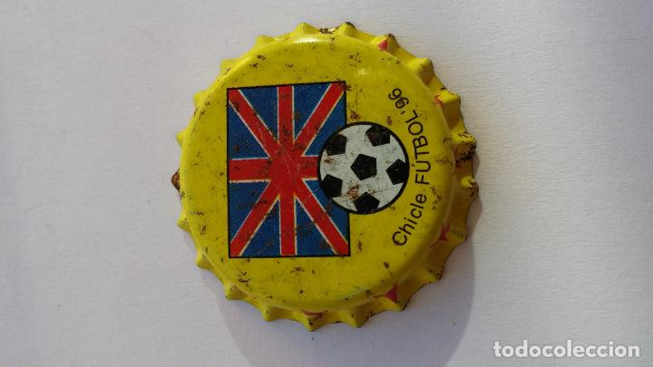 Collectionnisme de Coca-Cola et Pepsi: Chapa de chicle del mundial de futbol 1996 ,inglaterra