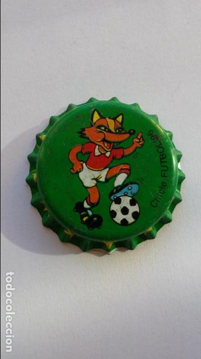 Collectionnisme de Coca-Cola et Pepsi: Chapa de chicle del mundial de futbol 1996