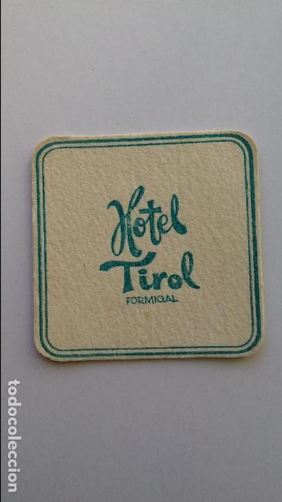 Collectionnisme de Coca-Cola et Pepsi: posavaso con a&ntilde;os de hotel tirol ,formigal, huesca