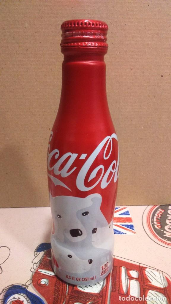 Collectionnisme de Coca-Cola et Pepsi: 10. BOTELLA SIN ABRIR DE COCA COLA, METALICA, ATLANTA, USA, CHAPA, TAPON