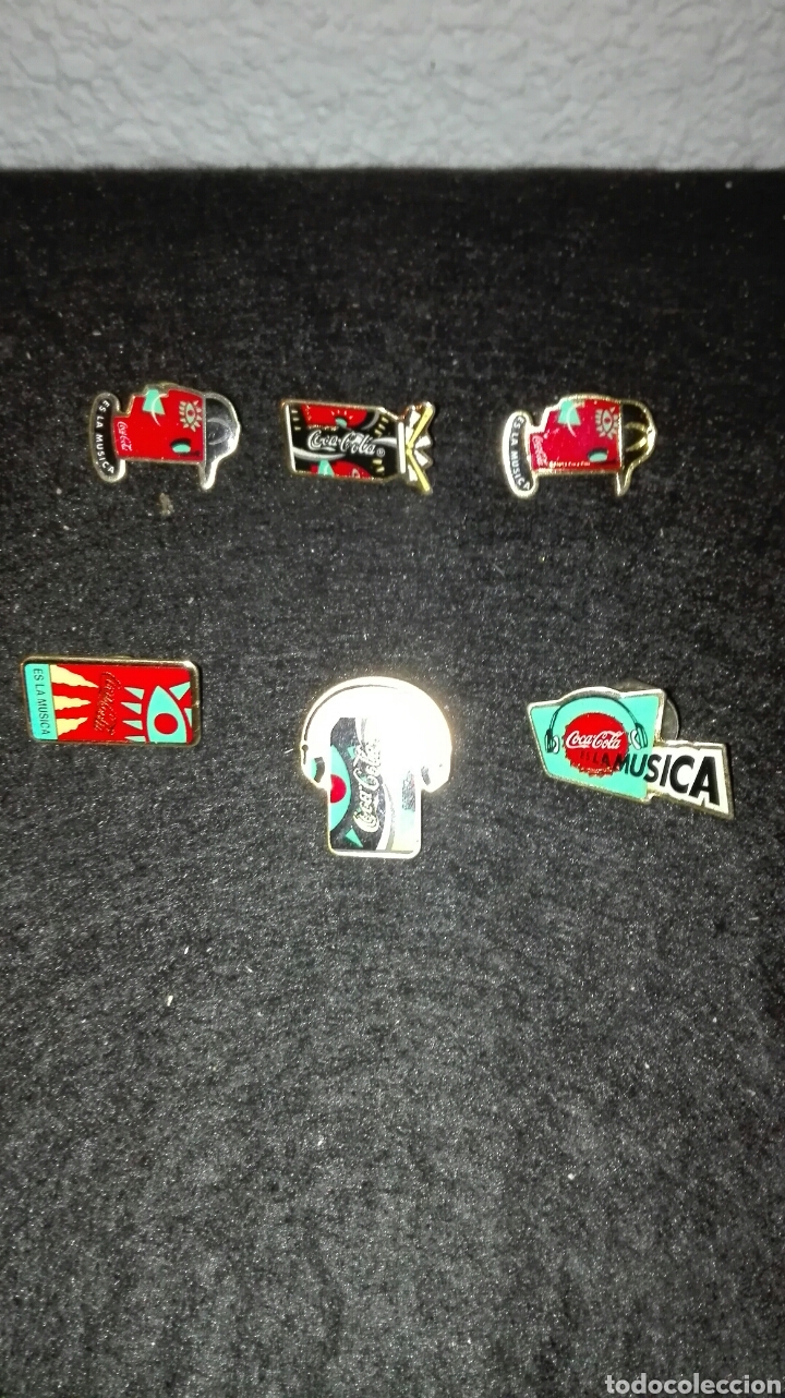 Collectionnisme de Coca-Cola et Pepsi: Lote 5+1 pin de Coca-Cola Cocacola