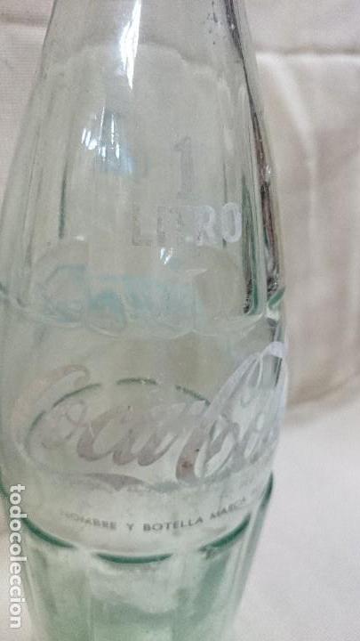 Coleccionismo de Coca-Cola y Pepsi: BOTELLA DE CRISTAL COCA COLA 1 LITRO - Foto 2